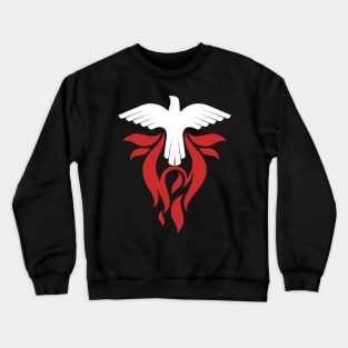 A dove in a flame of fire Crewneck Sweatshirt
